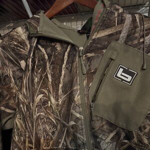Banded Camouflage Zip-Up Jacket with Logo